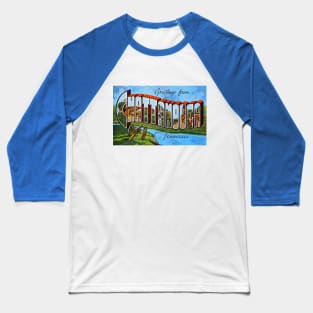 Greetings from Chattanooga, Tennessee - Vintage Large Letter Postcard Baseball T-Shirt